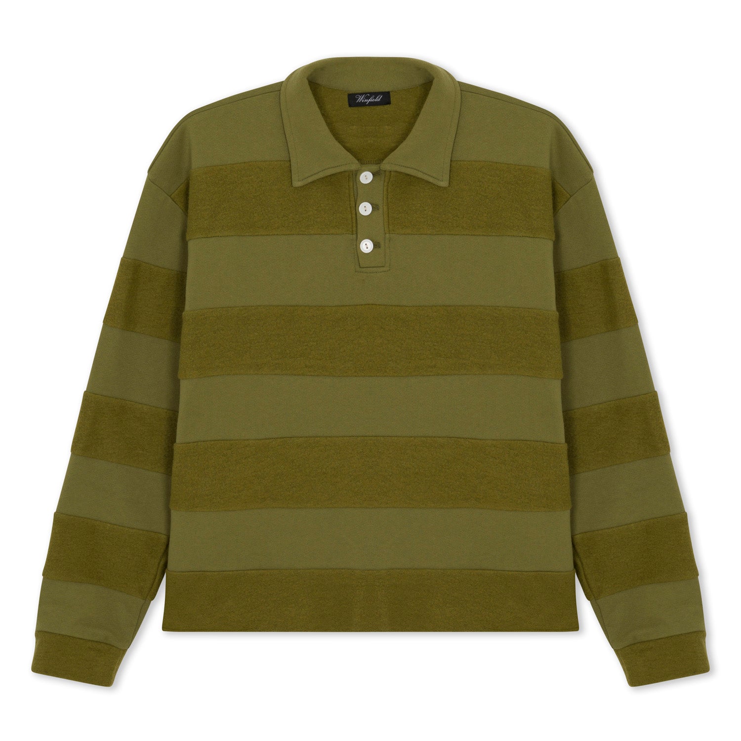 Winfield Patchwork Long Sleeve Polo Shirt