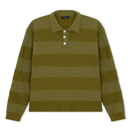 Winfield Patchwork Long Sleeve Polo Shirt