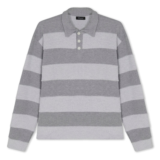 Winfield Patchwork Long Sleeve Polo Shirt